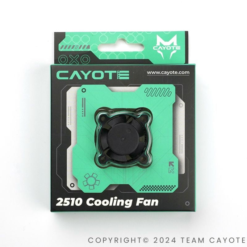 Crest X/X Evo Aluminium Lüfter 25x25x10mm CAYOTE (Aurora Grün)