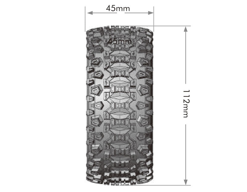 SC-Uphill Reifen soft auf Felge schwarz 12/14/17mm (2) LOUISE 1/10 Short-Course (tauschbare Radmitnehmer)