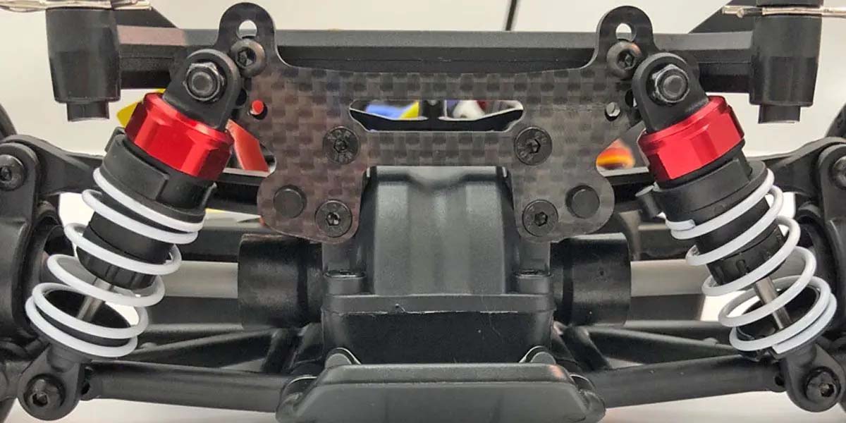 Daempferbruecke Hinten TC Kyosho Fazer FZ02 - Karbon