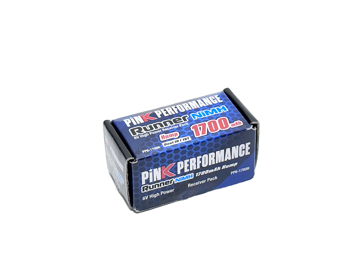 Batterie Pink Runner Rx NiMH 6,0 V-1700 (double connecteur JR-JST) 51 x 32 x 31 mm, 120 g - Modèle « Bumpe »
