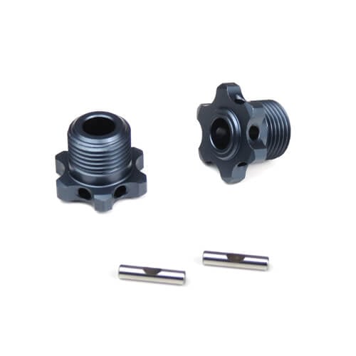 Tekno 17mm Narrow Wheel Hubs (for TKR5580, lightened, w/pins, 2pcs) - TKR5569