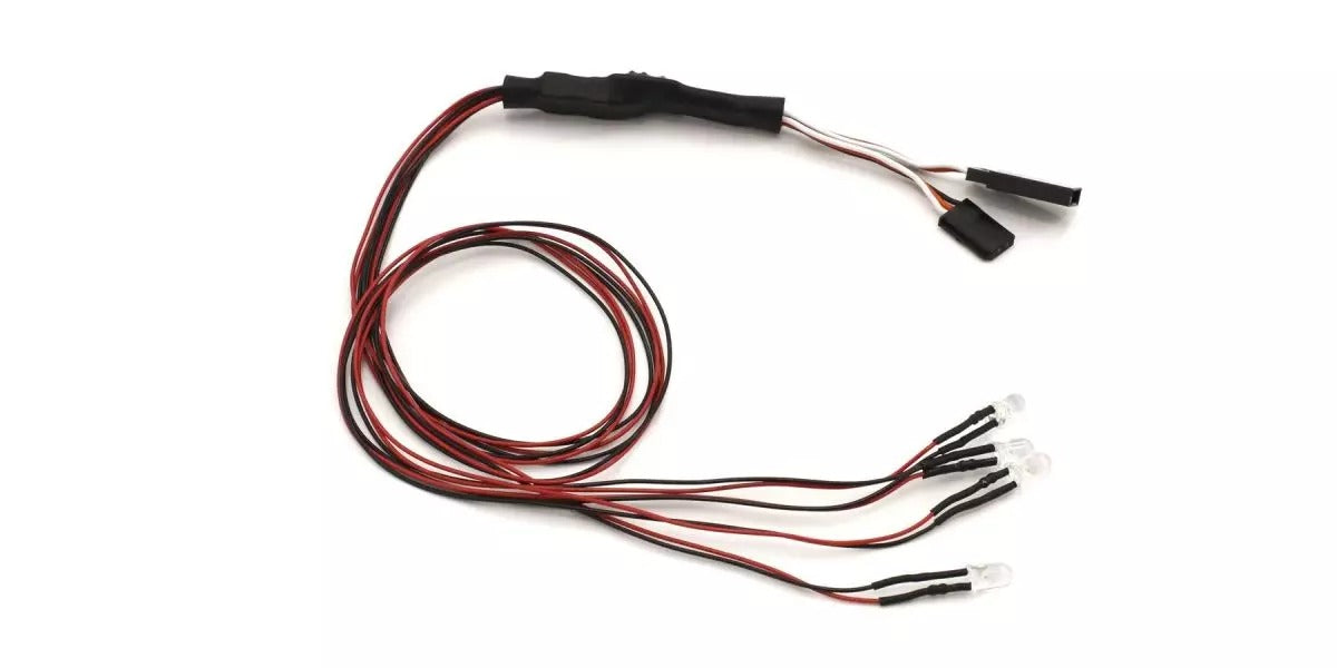 Kyosho Beleuchtungssatz Kyosho 4 LED (D=5/L=400) 2x Weiss + 2x Rot