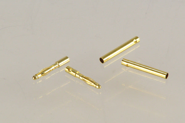 Fiches et prises plaquées or 2,0 mm – 5 paires - C180725