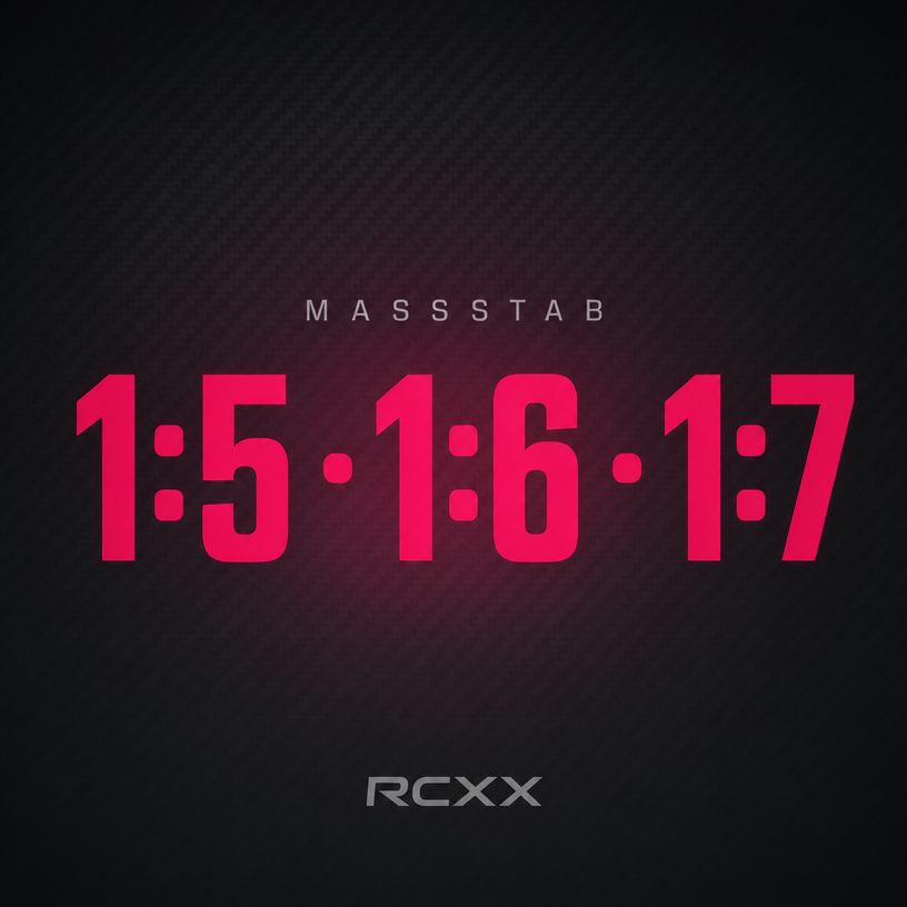 RC Auto Massstab | 1/7 | 1/6 | 1/5