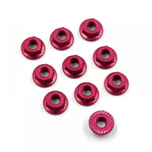 Écrou de blocage dentelé en aluminium de 4 mm, lot de 10 (RD)