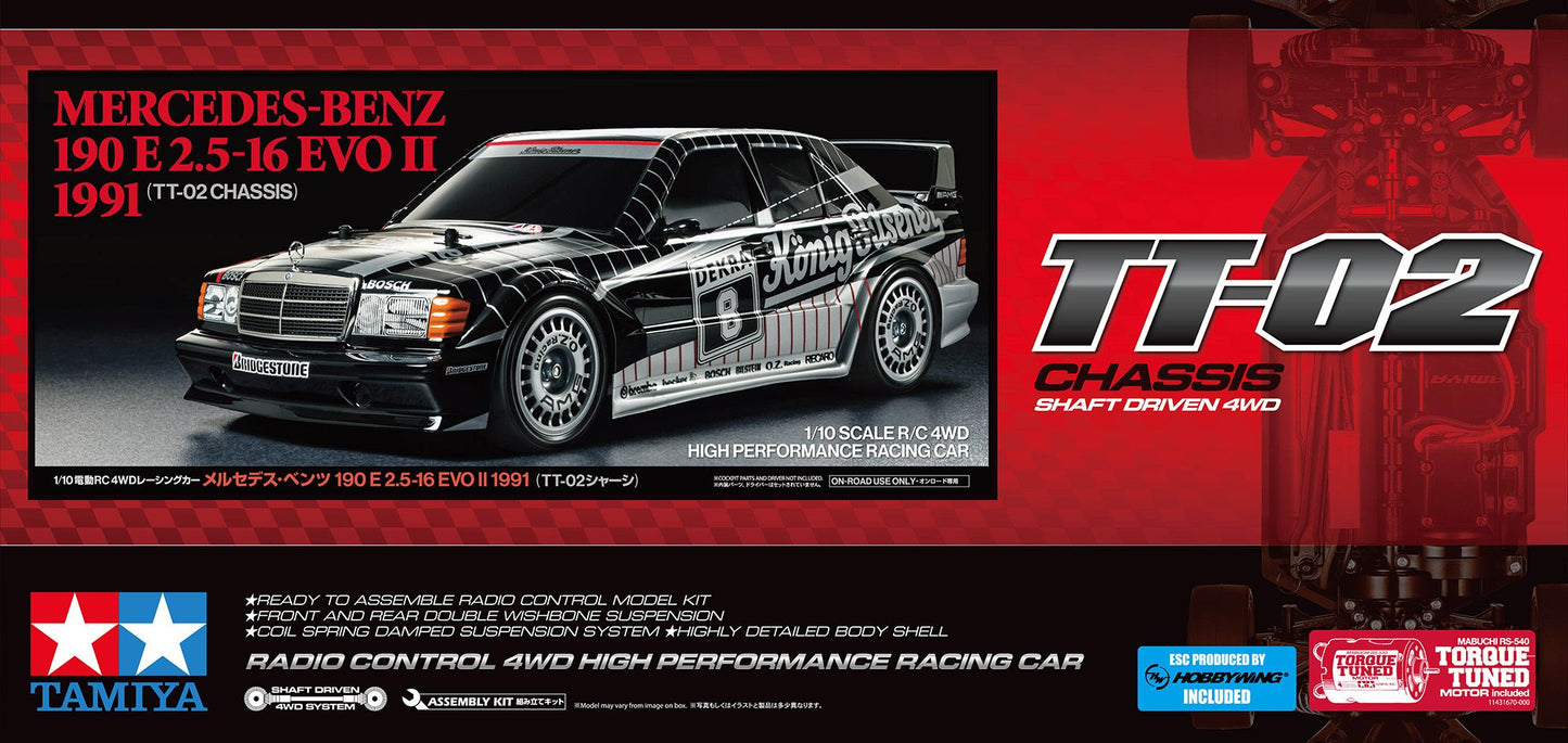 Mercedes-Benz 190 E 2.5-16 EVO II 1991 – Kit RC route 1:10 (TT-02)