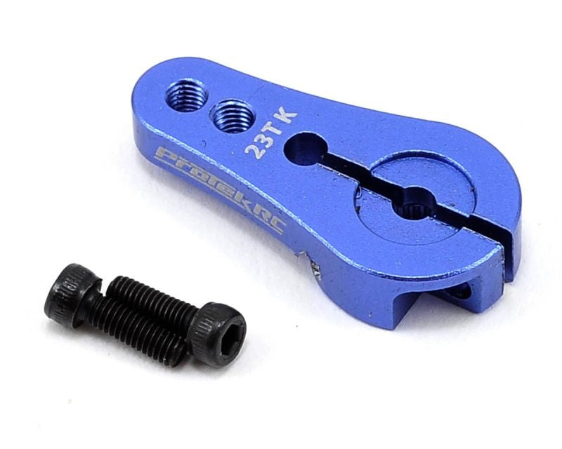 Aluminium Servo Horn kurz klemmbar 4mm blau  RC (23T-JR/Sanwa/KO)