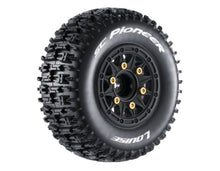 SC-Pioneer Reifen soft auf Felge schwarz 12/14/17mm (2) LOUISE 1/10 Short-Course (tauschbare Radmitnehmer)