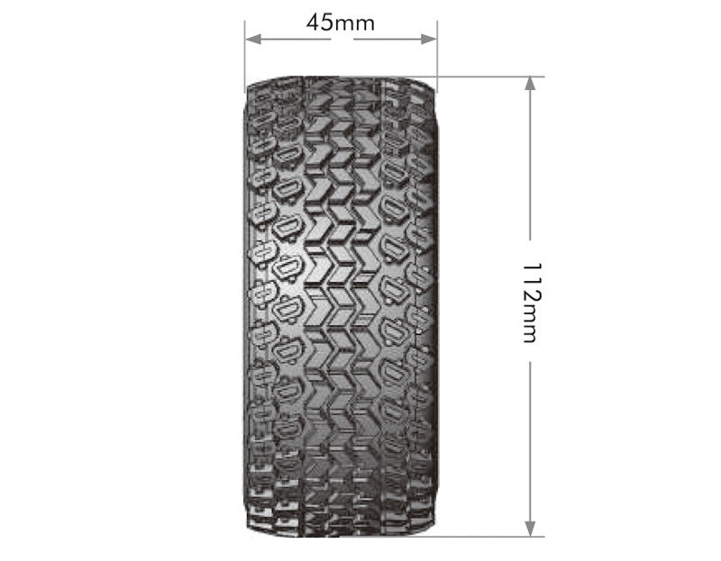 SC-Hummer Reifen soft auf Felge schwarz 12/14/17 mm (2) LOUISE 1/10 Short-Course (tauschbare Radmitnehmer)