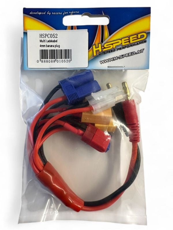 Multi Ladekabel 4mm Bananen-Stecker  HSPEED