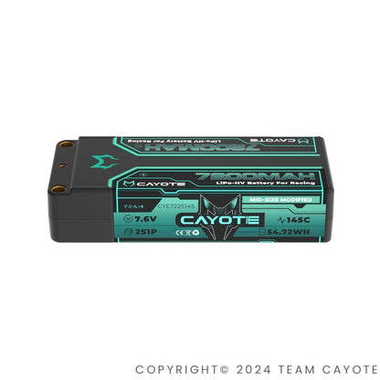 Racing Lipo Battery, 145C, 7200mAh, 2S1P, 7.6V, 54.72Wh