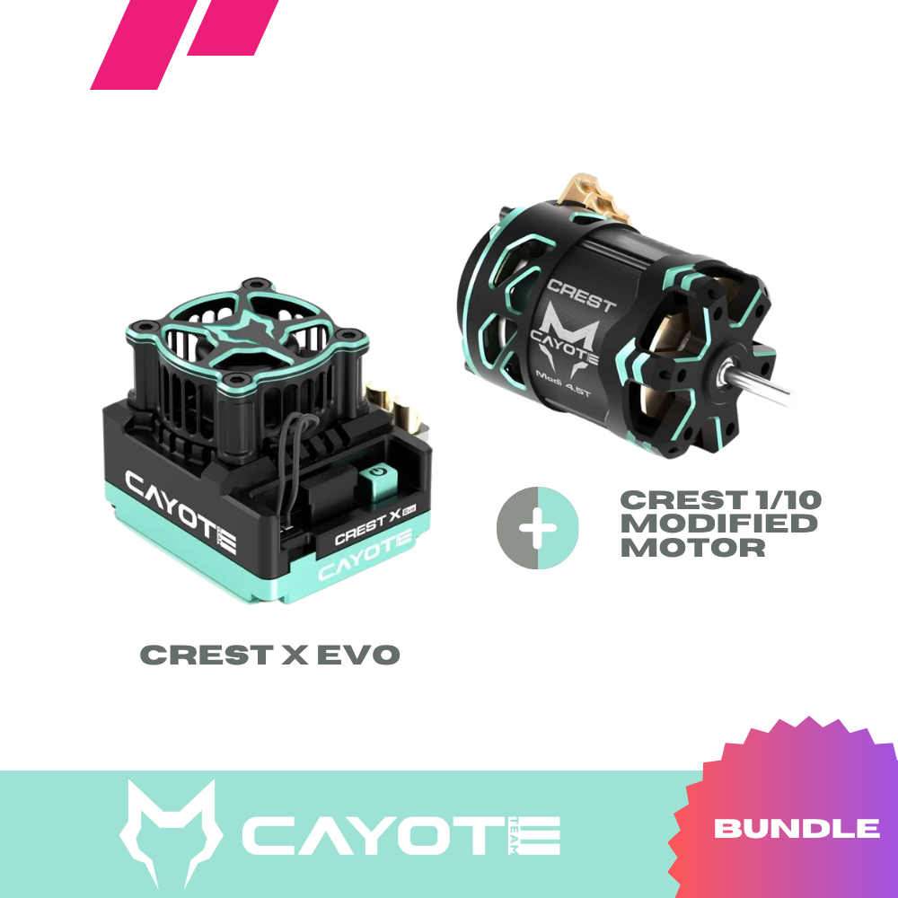 Bundle Cayote | Crest X Evo 1/10 ESC + Motore Crest Modified 1/10