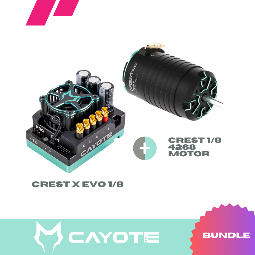 Cayote Bundle | Crest X Evo 1/8 + Crest 4268 1/8 Motor