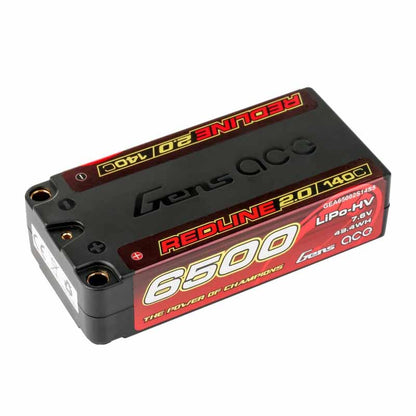 Batterie GensAce Redline 2.0 Shorty 2S HV 7,6 V - 140 C - 6500 mAh 96 x 47 x 25 mm 230 g