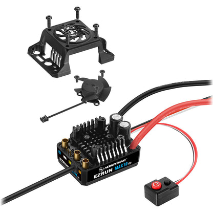 Régulateur Hobbywing Ezrun MAX10 G2 140A pour batteries LiPo 2-4S