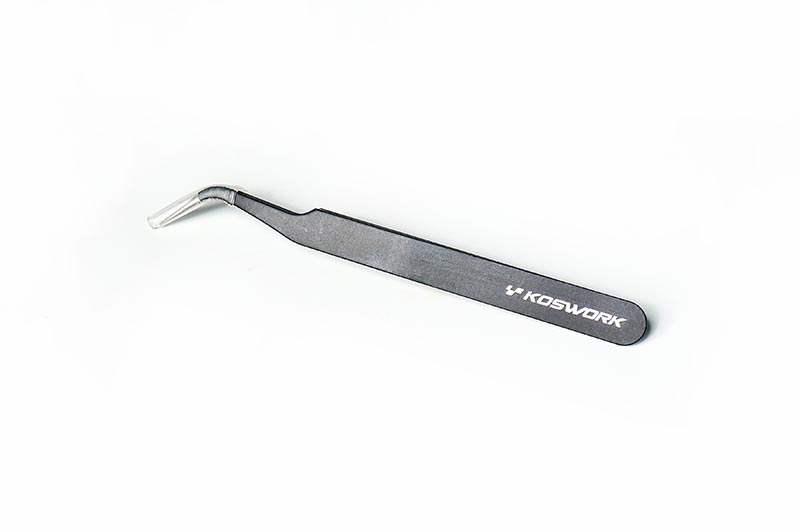 Koswork Bent Tweezers 1.5 mm Thick Version – Präzisionspinzette für Kleinteile