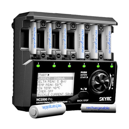 SkyRC NC2500 Pro Ladegerät für 6× AA / AAA NiMH & NiCd