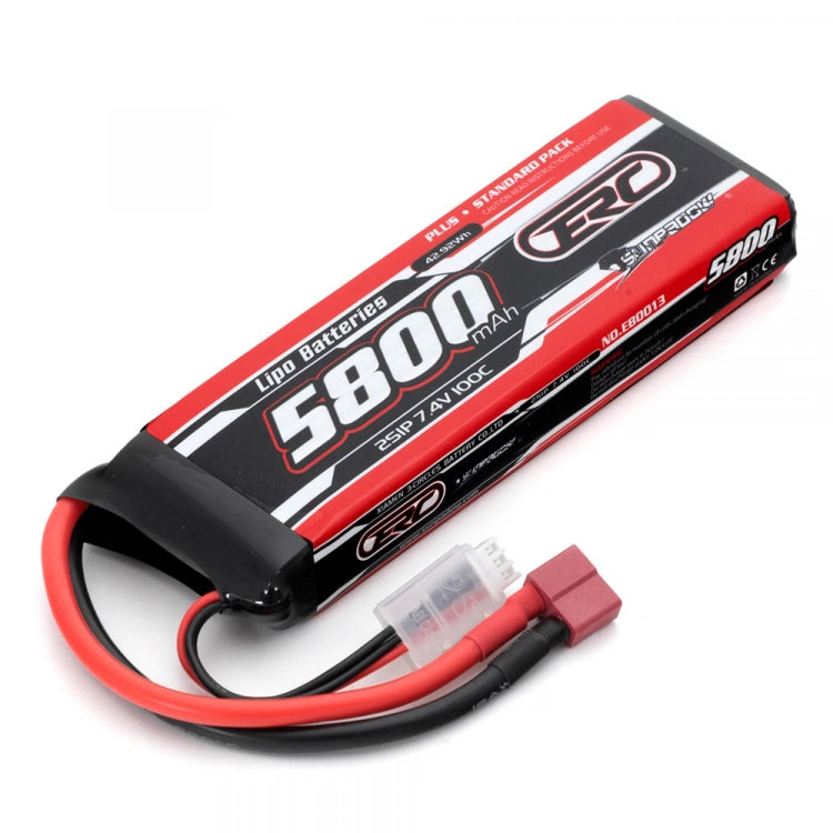 Sunpadow Li-Po Battery 2S 7.4V 5800mAh 100C T-Connector