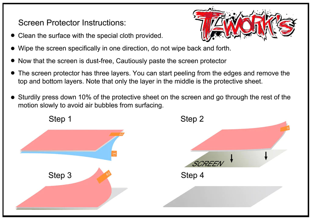 T-Works TA-085-MTS Sanwa & Airtronics MT-S Screen Protector - RCXX - rc racing for professionals
