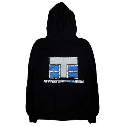 Tekno Tekno RC Zippered Hoodie (vertical design, black, S) - TKRHOODIE05S
