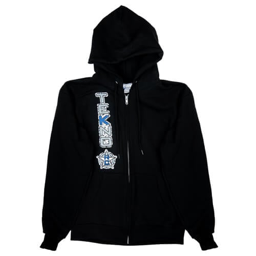 Tekno Tekno RC Zippered Hoodie (vertical design, black, XXXL) - TKRHOODIE05XXXL