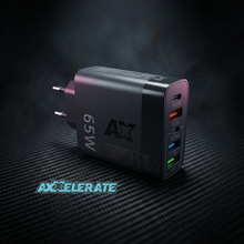 Axxelerate Multiple Charger 65W – 5-Port USB / USB-C Schnellladegerät