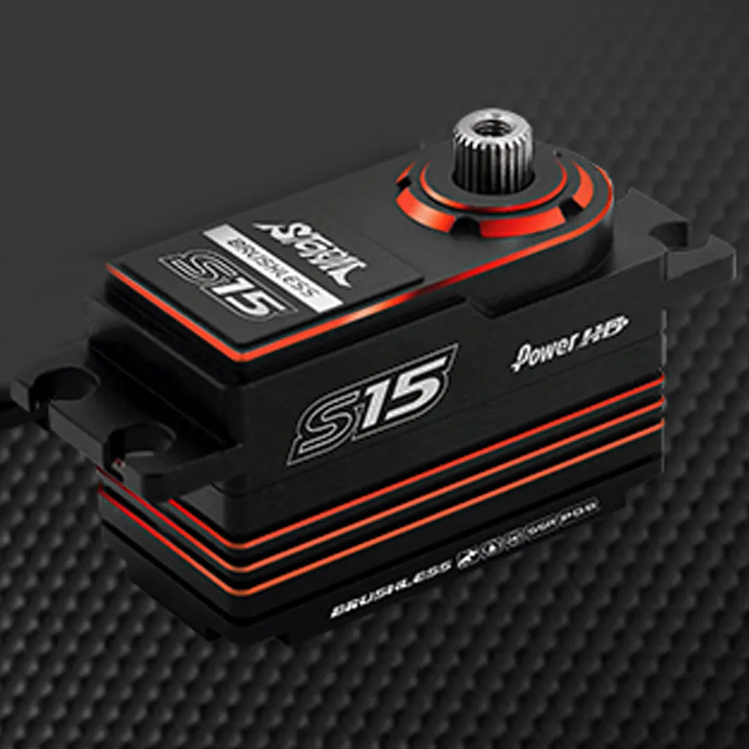 Power HD S15 Servo HV (0.050s/16.5kg/8.4V) Low Profile - Black/Red - RCXX - rc racing for professionals