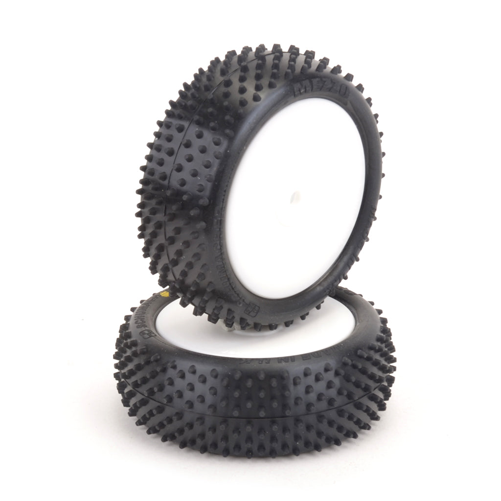 Mezzo Tyre Front 4WD - Yellow - Pre-Glued - U6893