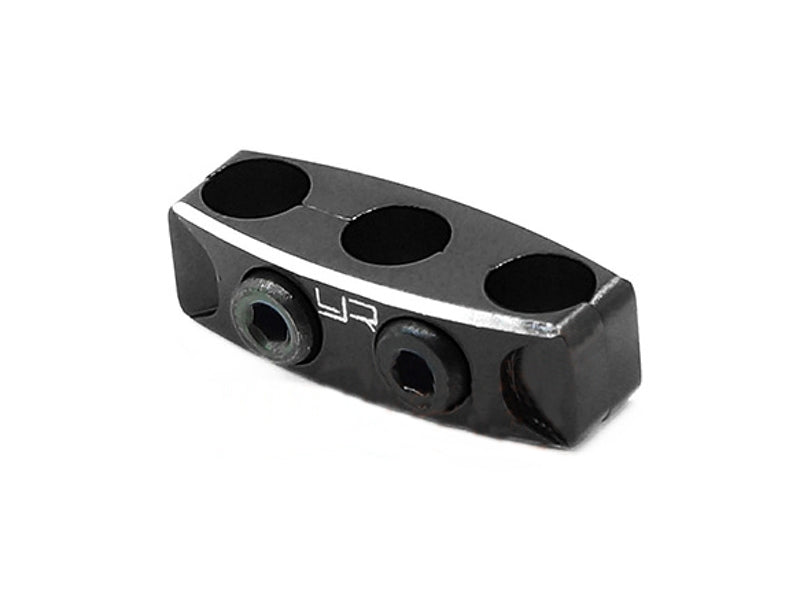 Collier de protection de câble en aluminium Yeah Racing type B, calibre 12-14 - Noir - YA-0487BK